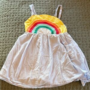 Vibrant Rainbow Kids Dress